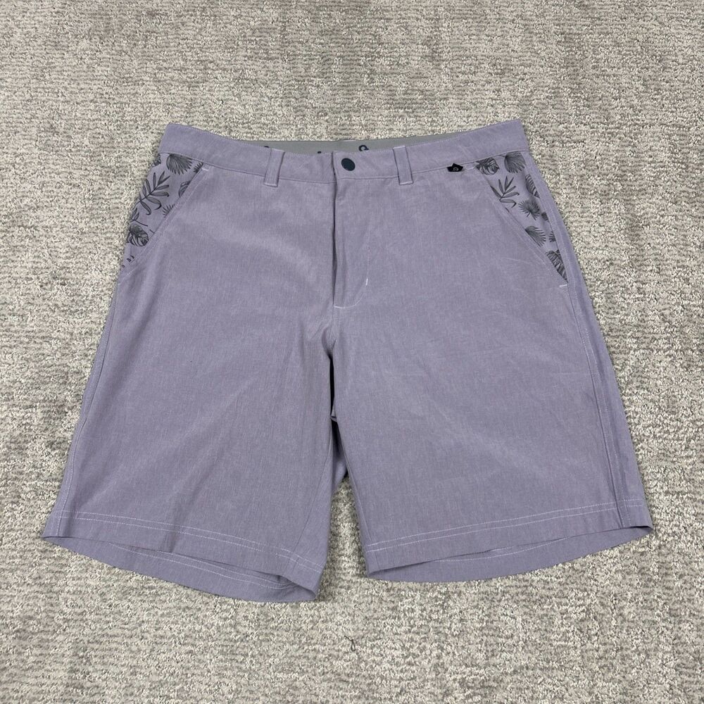 Swannies Golf Shorts Mens 32 Purple Performance Lightweight Pickleball Stretch